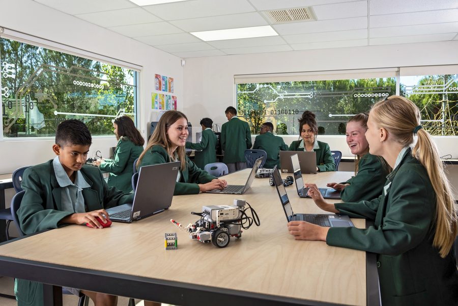 Students on laptops