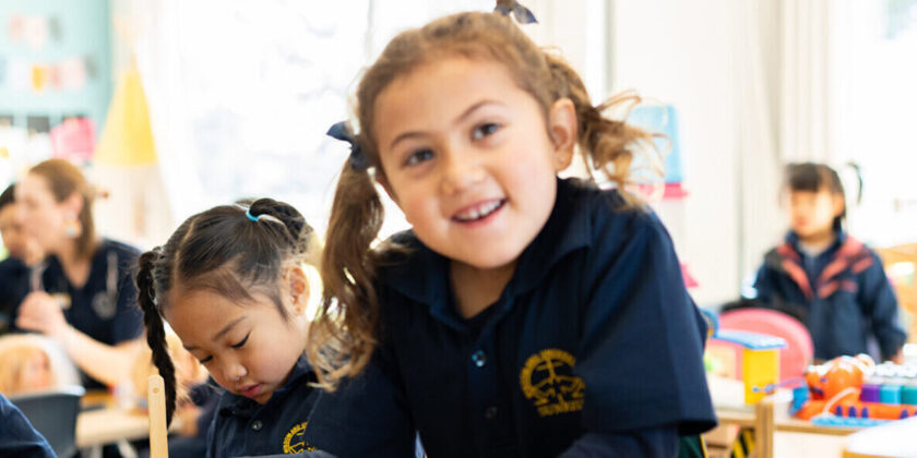 Students learning together